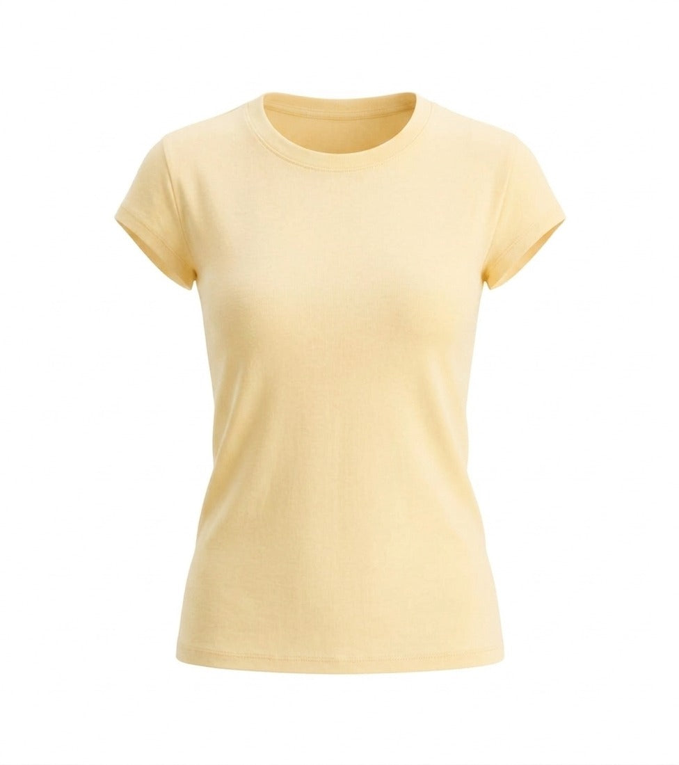 CORE BASIC TEE -BUTTER YELLOW – Pistage