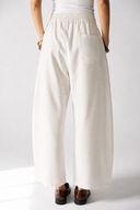 ELASTIC WAIST BALLOON PANTS -Beige