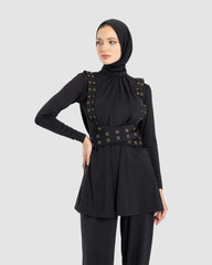 WIDE LEG SWIMPANT-BLACK ( MODEST LOOK )