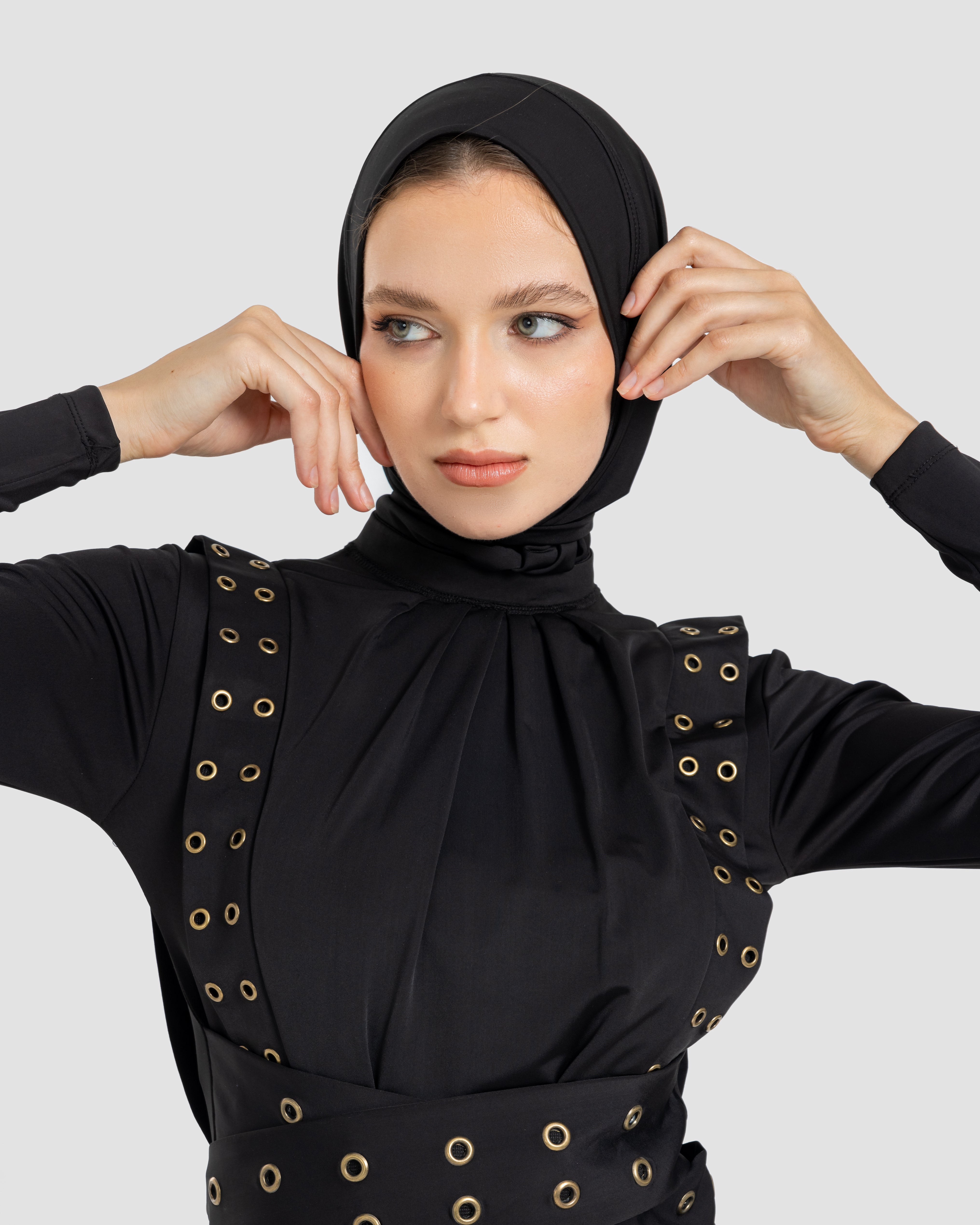 WIDE LEG SWIMPANT-BLACK ( MODEST LOOK )