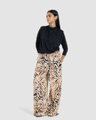 DRAPPED COTTON TOP -BLACK