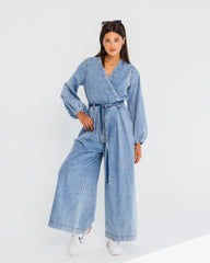 DENIM JUMPSUIT-BLUE