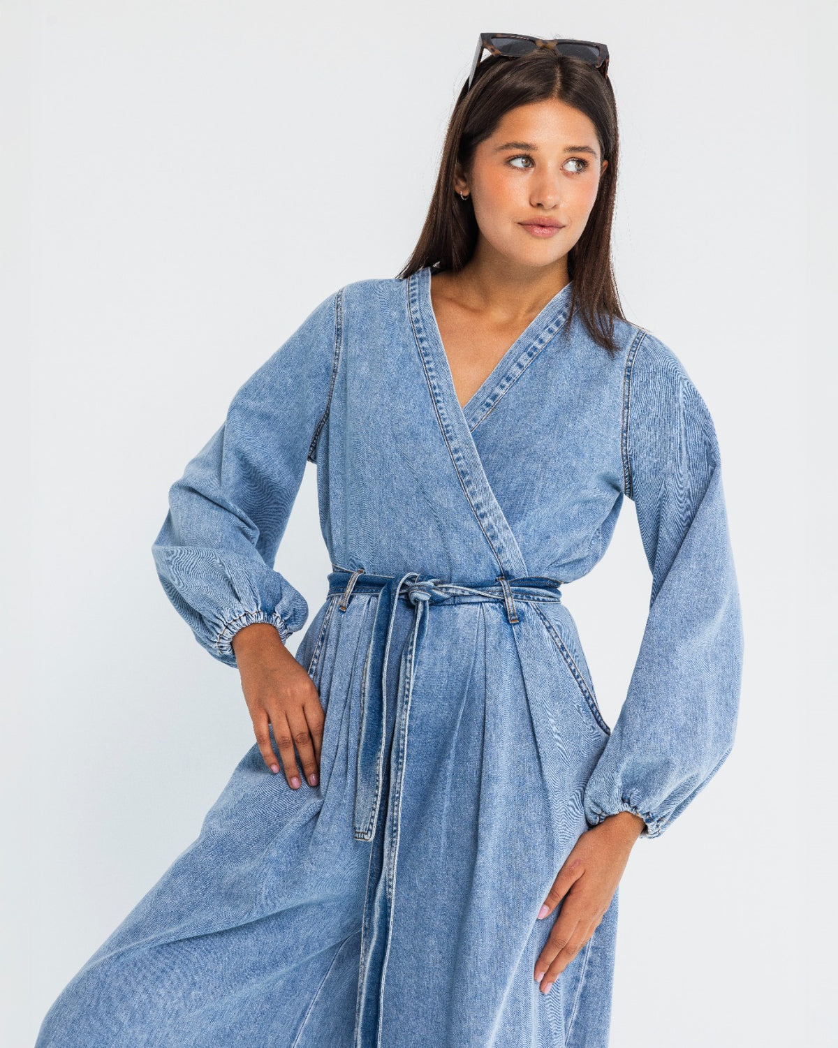 DENIM JUMPSUIT-BLUE