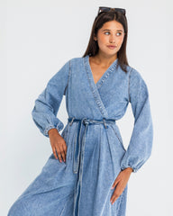 DENIM JUMPSUIT-BLUE