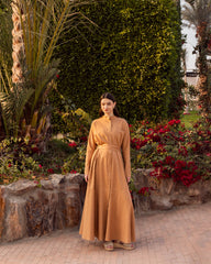PLAIN LINEN SHIRT DRESS-HAVAN