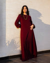 PLAIN COMFY DRESS -Maroon