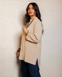 SOFT BASIC BLOUSE -Beige