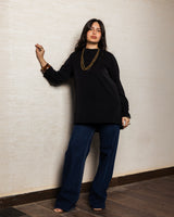 SOFT BASIC BLOUSE -Black