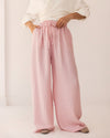 STRAIGHT LINEN PANTS-NUDE