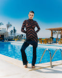 TERRA SWIM TOP -BROWM