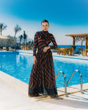 TERRA SWIM SKIRT-BROWM