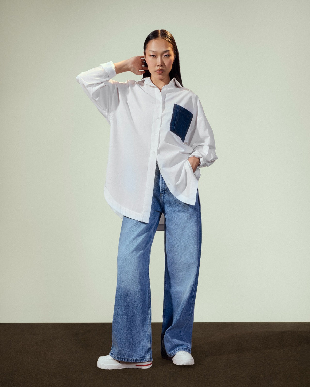 OVERSIZED POPLIN SHIRT-WHITE