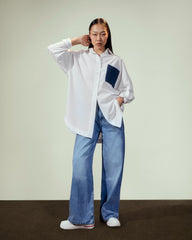 OVERSIZED POPLIN SHIRT-WHITE