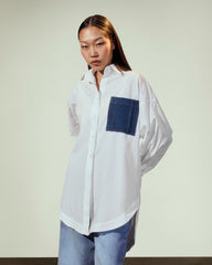 OVERSIZED POPLIN SHIRT-WHITE