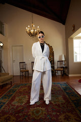 PLAIN WIDE LEG PANTS