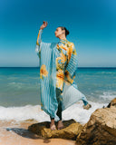 PARADISE LINES SWIM KIMONO -MINT