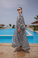 JASMINE HAZE SWIMSUIT KIMONO-BLACK