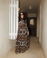SANDSTONE  SKIRT-BROWN