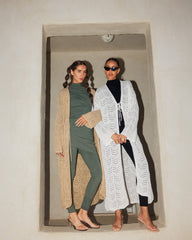 LONG KNIT CARDIGAN-BEIGE