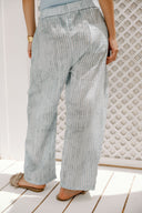 LINEAR BALLOON PANTS -BABY BLUE