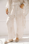 LINEAR BALLOON PANTS -Beige
