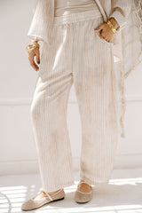 LINEAR BALLOON PANTS -Beige