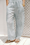 LINEAR BALLOON PANTS -BABY BLUE