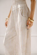 LINEAR BALLOON PANTS -Beige