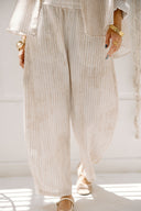 LINEAR BALLOON PANTS -Beige