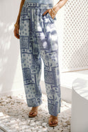 PATCHWORK LUXE PANTS -BABY BLUE