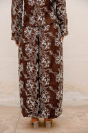 Embroidery Balloon pants -BROWN