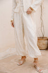 Embroidery Balloon pants -OFF WHITE