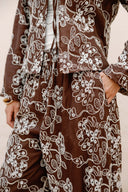 Embroidery Balloon pants -BROWN