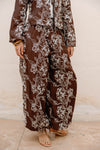 Embroidery Balloon pants -BROWN