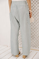Striped pants with pockets - MINT GREEN