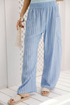 Striped pants with pockets - Blue