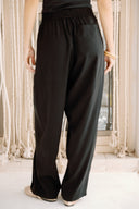 ELASTIC WAIST CHIC PANTS -BLACK