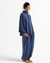 VEYRA BLOUSE -NAVY BLUE