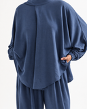 VEYRA BLOUSE -NAVY BLUE