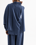 VEYRA BLOUSE -NAVY BLUE