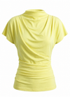 DRAPED COWL TOP - YELLOW