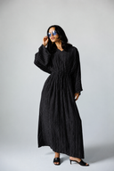 Minimal Stripe Dress -BLACK