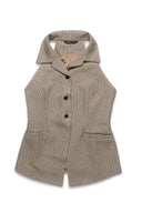Sleeveless Caroh Vest -BEIGE