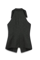 Sleeveless Caroh Vest -BLACK