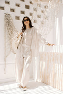 LINEAR LINEN SHIRT -Beige