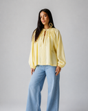 RADIANT TIE BLOUSE -YELLOW