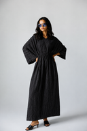 Minimal Stripe Dress -BLACK
