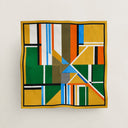 Retro Geometry Satin Long Scarf