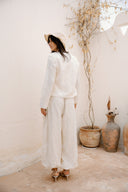 Embroidery Balloon pants -OFF WHITE