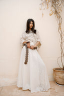A-LINE LACE SKIRT -OFFWHITE